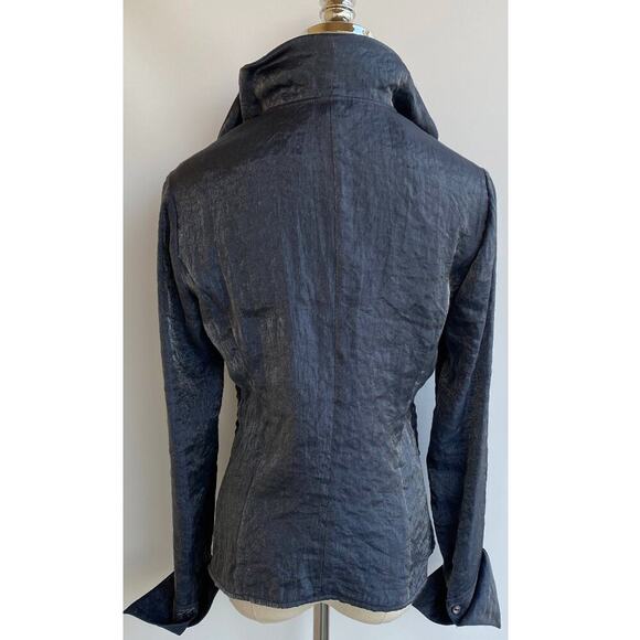 Samuel Dong Silver Gray Metallic Jacket Size S - Picture 7 of 10